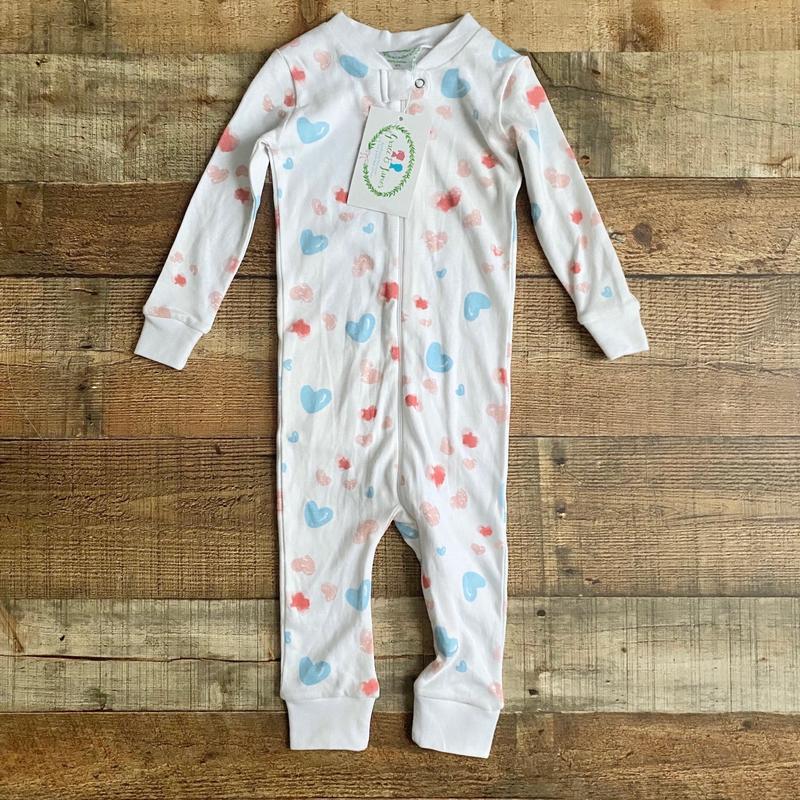 Grace & James White Heart Pajamas NWT- Size 2T