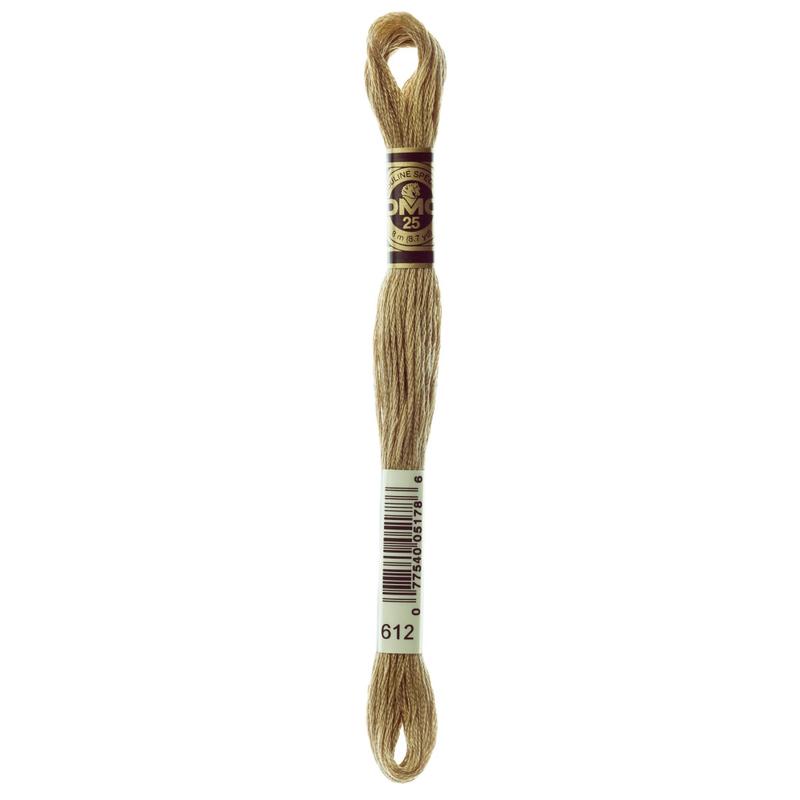 DMC 6-Strand Cotton Embroidery Floss 8.7yd – 612 Light Drab Brown