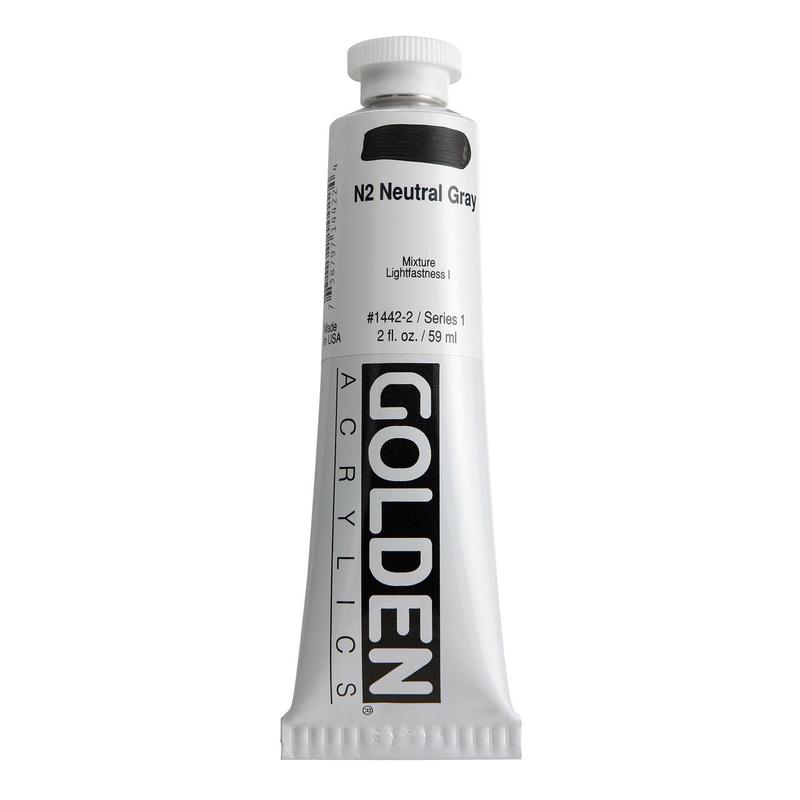 Golden Heavy Body Acrylic Neutral Grey N2 2 oz